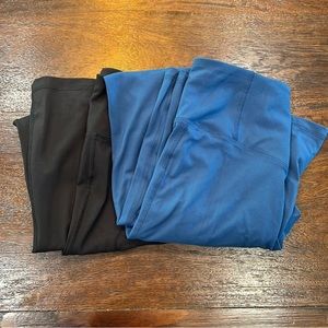 💙🖤2 Pairs of Flare Leggings! Black and Blue! XS!🖤💙